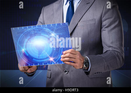Imprenditore nel moderno concetto di business Foto Stock