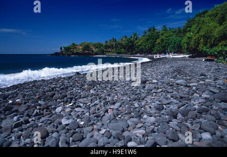 Tulamben costa, Bali, Indonesia Foto Stock