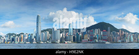 Skyline di Hong Kong Island, Hong Kong, Cina Foto Stock