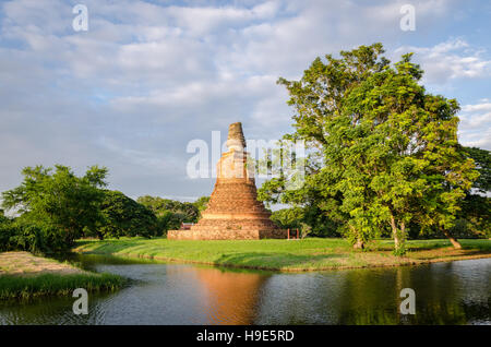 Vecchio tempio rovine di Ayutthaya Thailandia Foto Stock