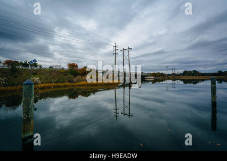 Ponte a Oak Creek lo sbarco in Newcomb, vicino a St. Michaels, Maryland. Foto Stock