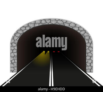 Automobile tunnel stradale illustrazione Foto Stock