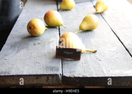 Testo vegana e succosa e saporita di pere Foto Stock