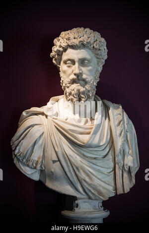 Roma. L'Italia. Busto di imperatore romano Marco Aurelio (121-180 AD), 161-180 d.c. Museo Capitolino. Musei Capitolini. Foto Stock
