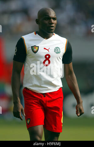 GEREMI NJITAP CAMERUN & real madrid FC stadio di Niigata Niigata Giappone 01 Giugno 2002 Foto Stock