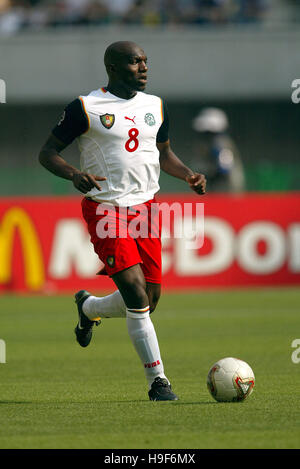 GEREMI NJITAP CAMERUN & real madrid FC stadio di Niigata Niigata Giappone 01 Giugno 2002 Foto Stock