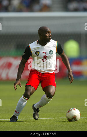 GEREMI NJITAP CAMERUN & real madrid FC stadio di Niigata Niigata Giappone 01 Giugno 2002 Foto Stock