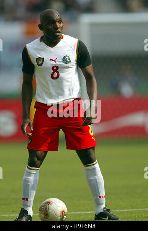 GEREMI NJITAP CAMERUN & real madrid FC stadio di Niigata Niigata Giappone 01 Giugno 2002 Foto Stock