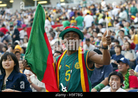 Ventola del Camerun CAMERUN V ARABIA SAUDITA SAITAMA SAITAMA GIAPPONE 06 Giugno 2002 Foto Stock