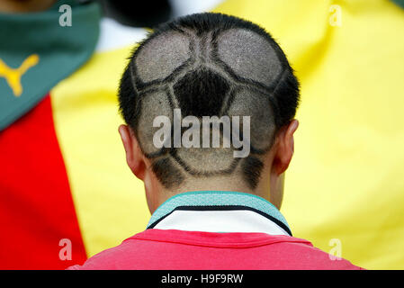 Ventola del Camerun CAMERUN V ARABIA SAUDITA SAITAMA STADIUM SAITAMA GIAPPONE 06 Giugno 2002 Foto Stock