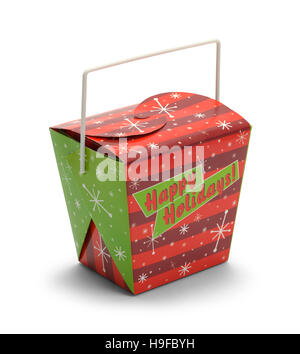 Hoilday confezione regalo isolato su sfondo bianco. Foto Stock