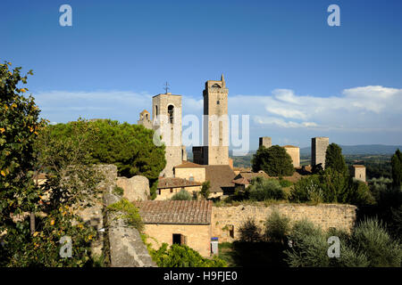 San Gimignano, Toscana, Italia Foto Stock