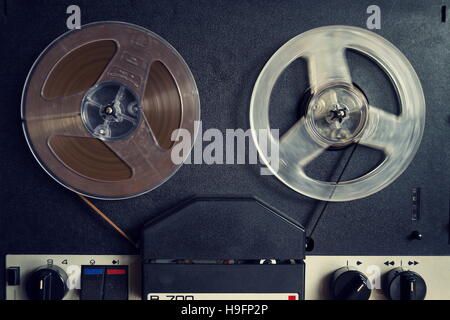 Filtra foto vintage della bobina a bobina audio recorder Foto Stock