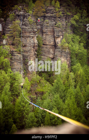 Highline in pietra arenaria Foto Stock