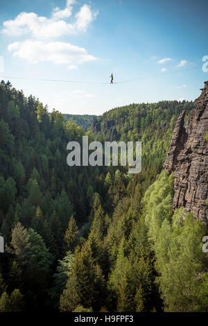 Highline in pietra arenaria Foto Stock