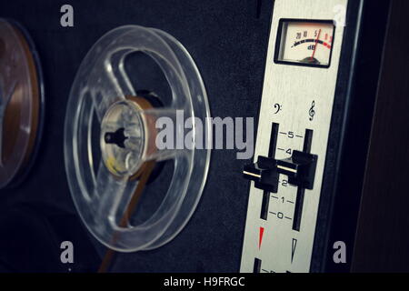 Filtra foto vintage della bobina a bobina audio recorder Foto Stock