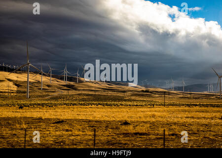 I generatori eolici in Tehachapi California USA Foto Stock