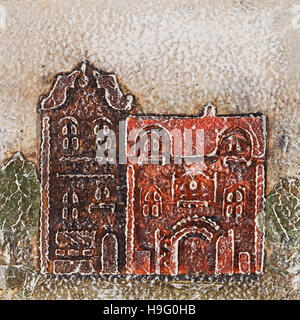 Immagine della casa, eseguite nello stile di pittura volumetrica Foto Stock