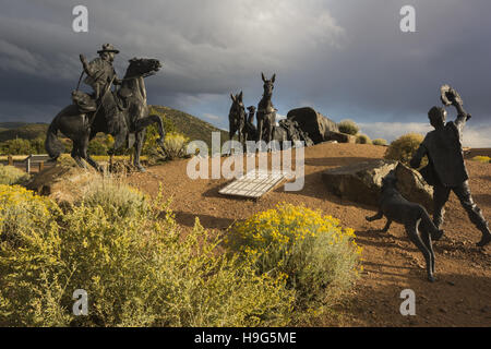 Nuovo Messico, Santa Fe, Museo Hill, viaggio di fine della scultura Foto Stock