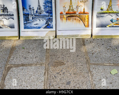 Street art show di Parigi, Francia Foto Stock