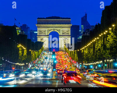 Champs-Élysées in Parigi, Francia Foto Stock