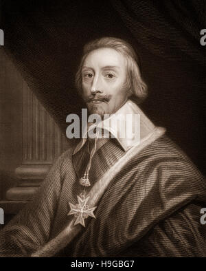 Armand Jean du Plessis, cardinale-duc de Richelieu et de Fronsac, 1585 - 1642, un ecclesiastico francese, nobile e statista, Armand-Jean du Plessis, Premier Foto Stock