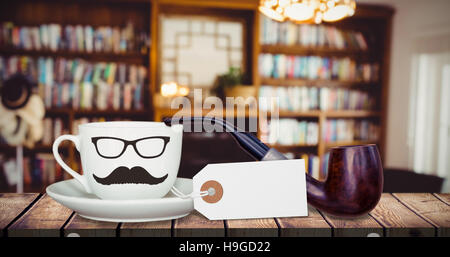 Immagine composita della etichetta bianca isolata Foto Stock