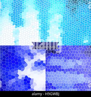 Set di sfondi texture geometrica vettore Illustrazione Vettoriale