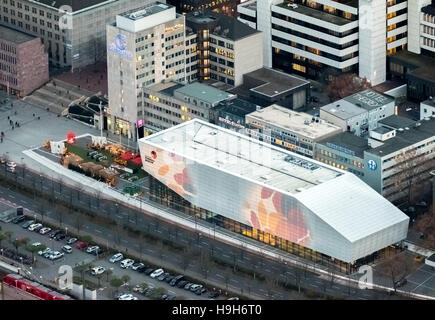 Dortmund, Germania. 23 Nov, 2016. Vista aerea, DFB museo del calcio Dortmund di notte, museo del calcio, Dortmund, Ruhr-zona, Northrhine-Westphalia, Germania, Europ Credito: Hans Blossey/Alamy Live News Foto Stock