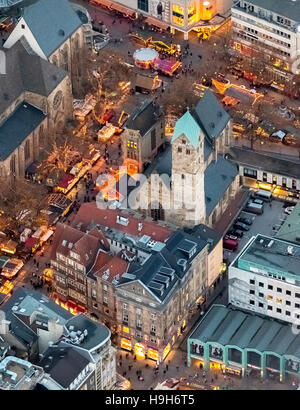 Dortmund, Germania. 23 Nov, 2016. Foto aerea, Ev. Parrocchia Santa Maria, Mercato di Natale, Dortmund, la zona della Ruhr, RENANIA DEL NORD-VESTFALIA, Germania, Credito: Hans Blossey/Alamy Live News Foto Stock