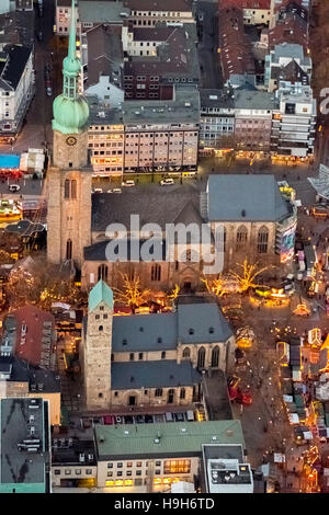 Dortmund, Germania. 23 Nov, 2016. Foto aerea, Ev. Parrocchia Santa Maria, Mercato di Natale, Dortmund, la zona della Ruhr, RENANIA DEL NORD-VESTFALIA, Germania, Credito: Hans Blossey/Alamy Live News Foto Stock