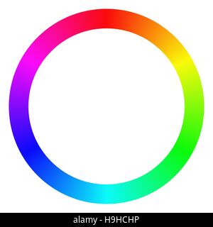 Gradiente isolato anello arcobaleno tavolozza dei colori Illustrazione Vettoriale