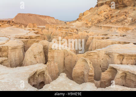 Stelle Valle canyon sull isola di Qeshm, Hormozgan, Iran Foto Stock