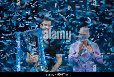 Barclays ATP World Tour Finals 2016 Single party di presentazione, Andy Murray numero uno al mondo, l'O2, Londra. © sportsimages Foto Stock