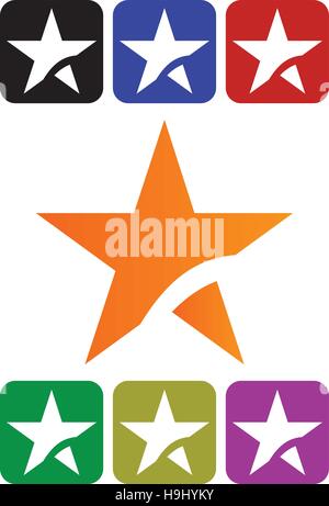 Abstract icona a forma di stella Illustrazione Vettoriale