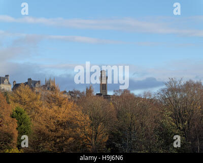 Park Circus da Kelvingrove Park a Glasgow Foto Stock