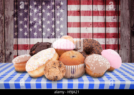 Immagine composita di concentrarsi su pasticceria Foto Stock