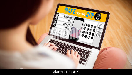 Immagine composita di rendere il proprio smartphone app Foto Stock