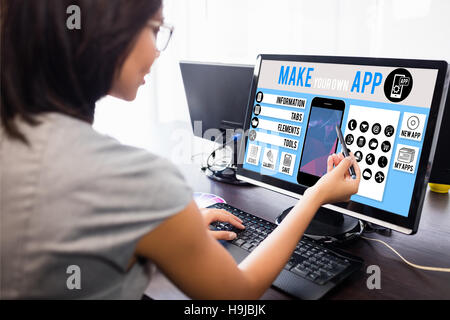 Immagine composita di rendere il proprio smartphone app Foto Stock