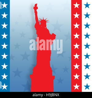 Immagine composita di concentrarsi sulla Statua della Libertà Foto Stock