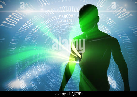 Immagine composita di immagine di un carattere nero Foto Stock