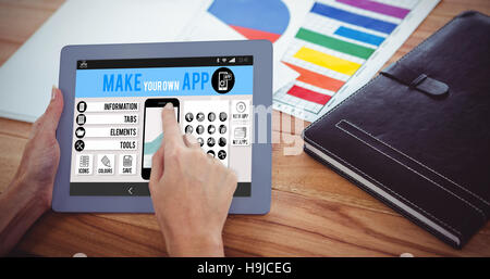 Immagine composita di rendere il proprio smartphone app Foto Stock