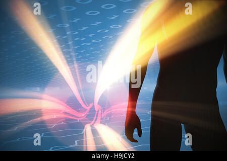 Immagine composita della vista di un carattere nero Foto Stock