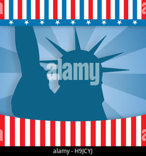 Immagine composita di concentrarsi sulla Statua della Libertà Foto Stock