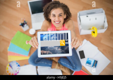 Immagine composita del logo di una barra di ricerca Foto Stock