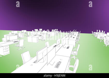Immagine composita di assorbimento di uno spazio aperto Foto Stock
