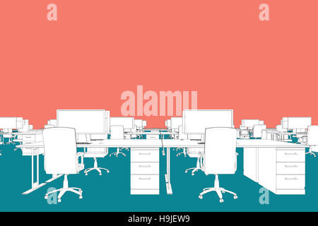 Immagine composita di assorbimento di uno spazio aperto Foto Stock