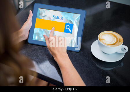 Immagine composita del logo di una barra di ricerca Foto Stock