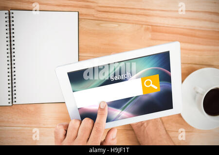 Immagine composita del logo di una barra di ricerca Foto Stock