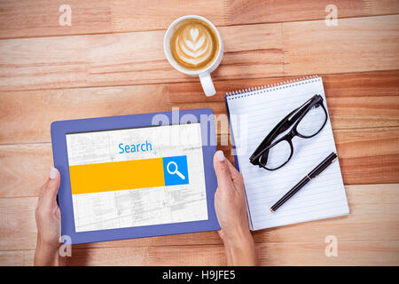 Immagine composita del logo di una barra di ricerca Foto Stock